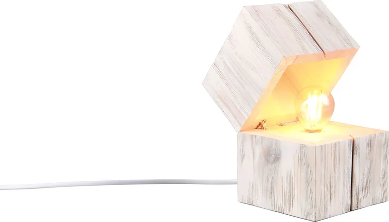 TREASURE - Tafellamp - incl. 1x E14 10W - Snoerschakelaar van Trio in Wit – productfoto 1 van 5