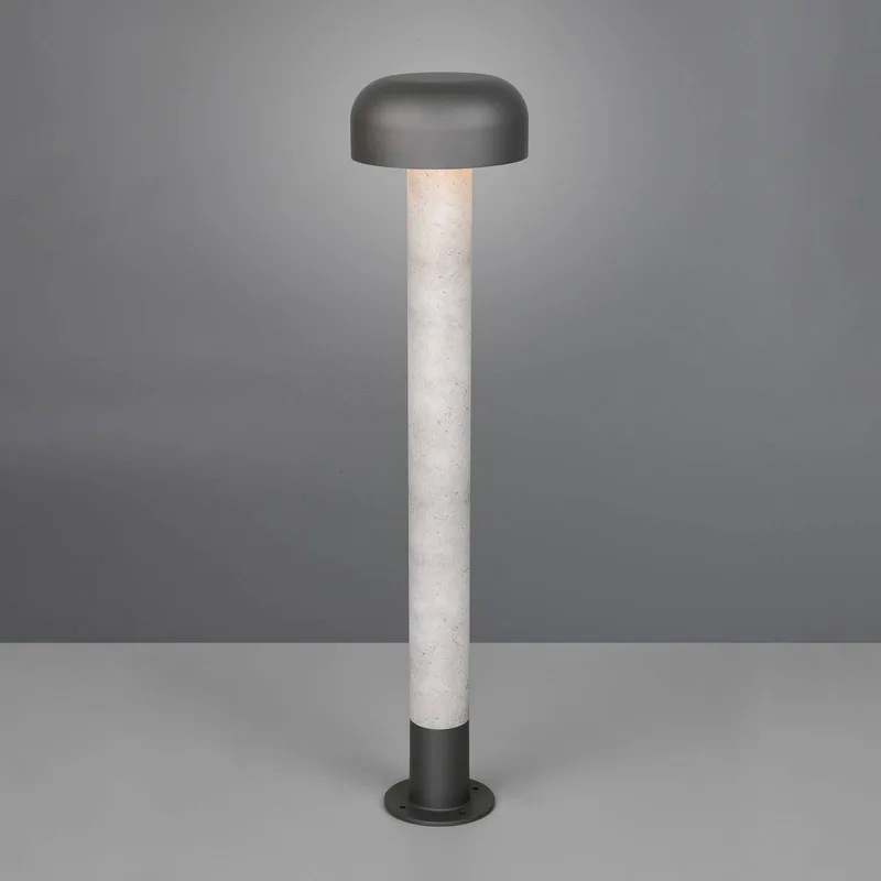 Tuinpadverlichting Fraser, grijs/betonlook, aluminium, IP54, hoogte 84,5 cm von Trio in Betongrijs, Dunkelgrau – Produktfoto