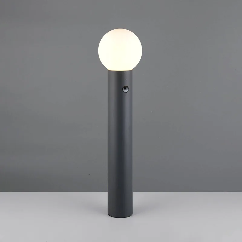 Tuinpadverlichting Mures, hoogte 80 cm, metaal, sensor fra Trio i Antracit – produktbillede