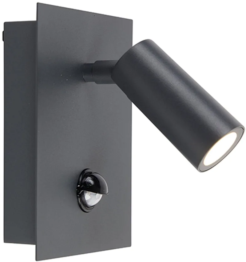 TUNGA - Wandlamp - incl. 1x COB 4W - Bewegingssensor - Buitenverlichting - IP54 fra Trio i Antracit – produktbillede
