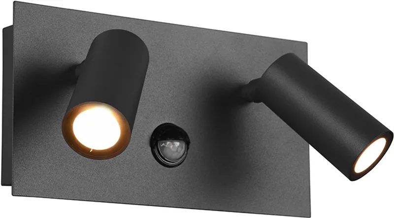 TUNGA - Wandlamp - incl. 2x COB 4W - Bewegingssensor - Buitenverlichting - IP54 by Trio in Anthracite – product photo