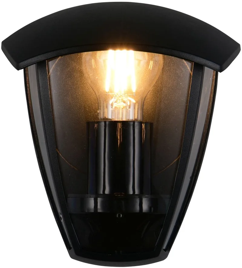 VENTA - Wandlamp - excl. 1x E27 4 W - Wandmontage - Buitenverlichting - IP44 by Trio in Zwart mat – product photo