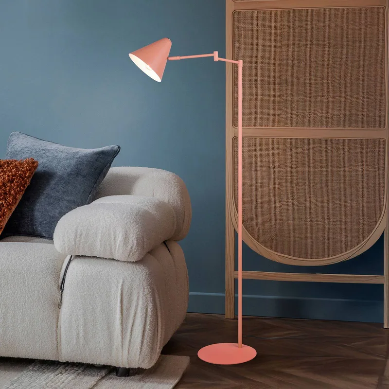 Vloerlamp Cosima, hoogte 126 cm, metaal fra Trio i Abrikoos – produktbillede