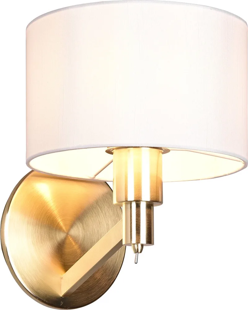 Wandlamp CASSIO - Messing mat - excl. 1x E27 · max. 40W de Trio en Goud Wit – photo produit