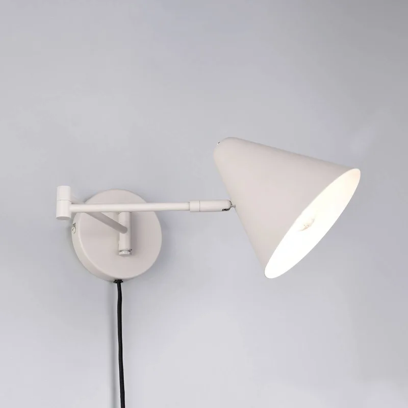 wandlamp Cosima, uitsteek 54 cm, metaal van Trio in Lichtgrijs – productfoto
