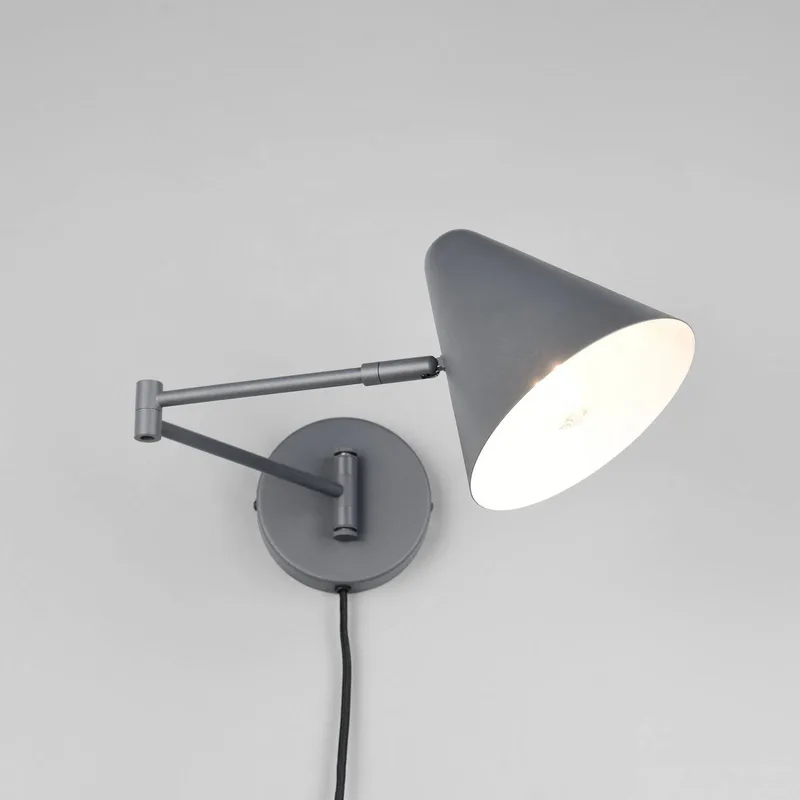 wandlamp Cosima, uitsteeklengte 54 cm, metaal de Trio en Anthracite – photo produit