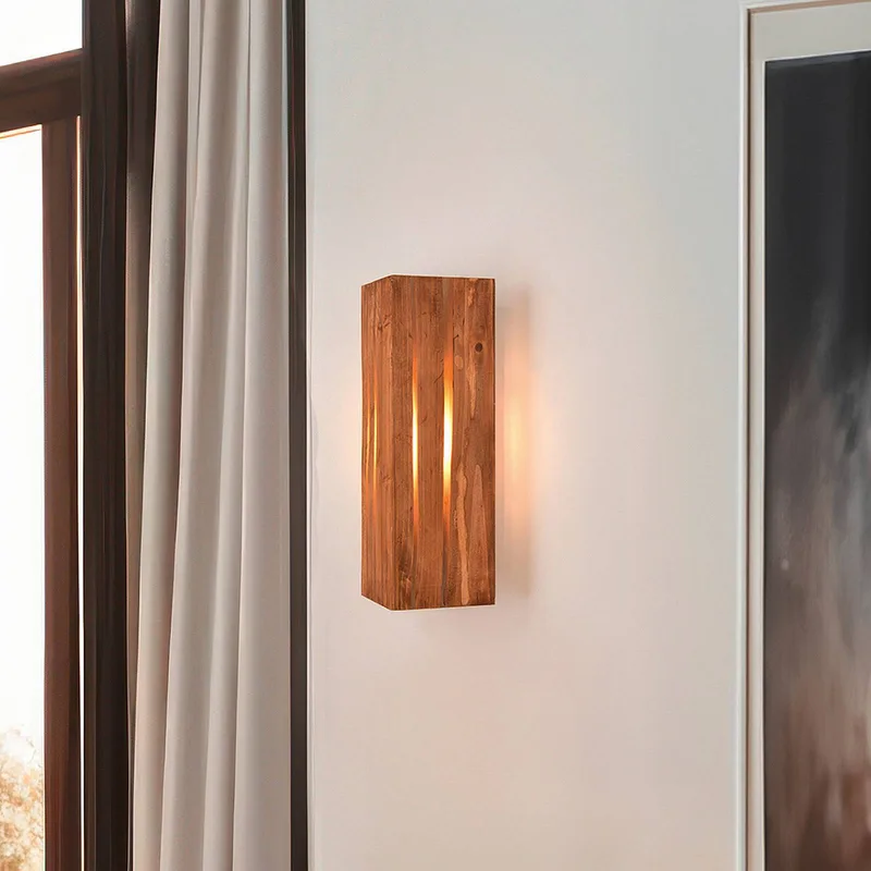 Wandlamp Karuni, natuurlijk, hout, metaal, E14 från Trio i Mässing, Svart, Opaalwit – produktbild