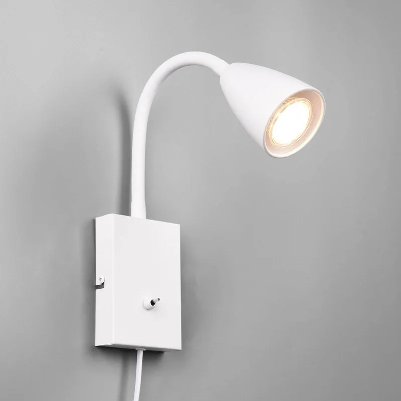 Wandlamp Wanda met stekker, mat wit van Trio in Wit mat – productfoto