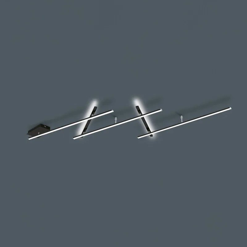 Schwenkbare LED-Deckenlampe Indira, Dimmer schwarz von Trio in Zwart mat, Weiß – Produktfoto