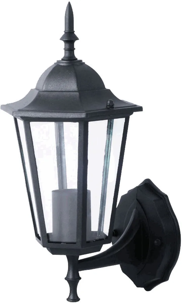 Buiten wandlamp lantaarn voordeurlamp tuinlamp, aluminium glas, BxH 17x36 cm de V-TAC en Noir – photo produit