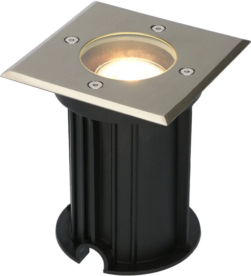 Dimbare LED grondspot - Vierkant - 6000K daglicht wit - 5 Watt - IP65 straal waterdicht - 3 jaar garantie från V-TAC i Rvs – produktbild