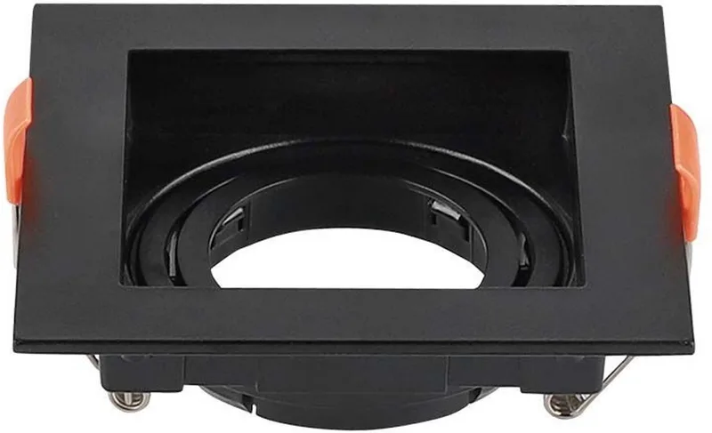 Fresno inbouwspot - GU10 fitting - Vierkant - Kantelbaar fra V-TAC i Sort – produktbillede