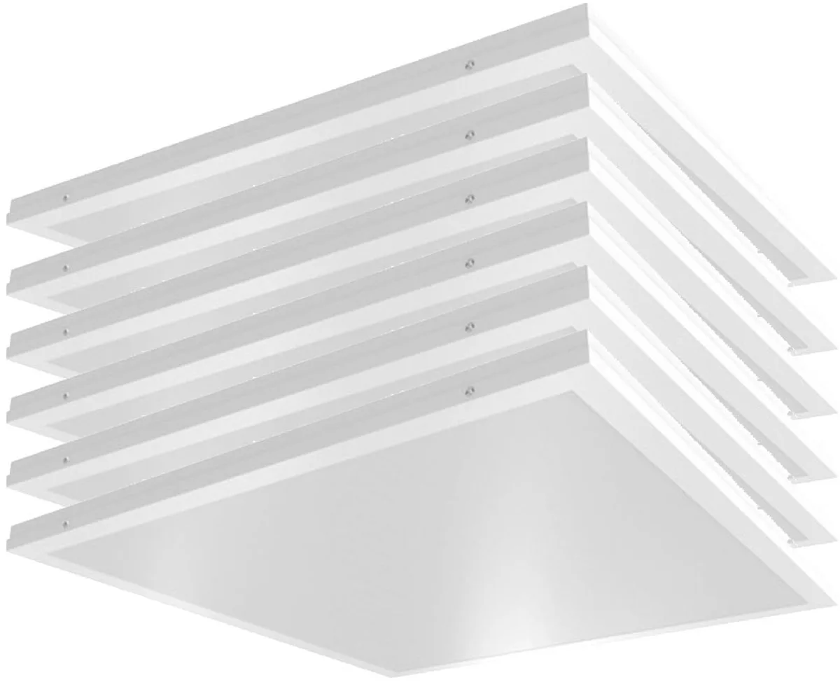Inbouwpaneel plat Inbouwspot LED vierkant LED plafondlamp wit, aluminium, 36W 4320lm daglicht wit, LxBxH 59,5x59,5x3,3 cm, set van 6 van V-TAC in Wit – productfoto