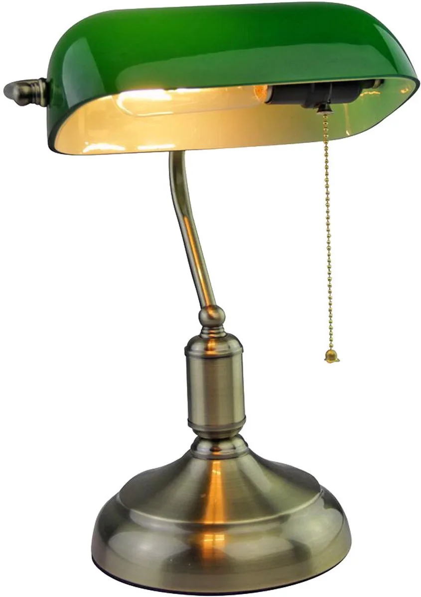 LED banklamp bureaulamp verlichting kantoor studeerkamer vintage retro trekschakelaar by V-TAC in Green – product photo