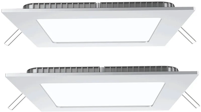 LED inbouwlamp plafondlamp paneel wit woonkamerlamp halverlichting, aluminium, 15W 1350lm warm wit, LxBxD 16x16x2 cm, set van 2 von V-TAC in Weiß – Produktfoto