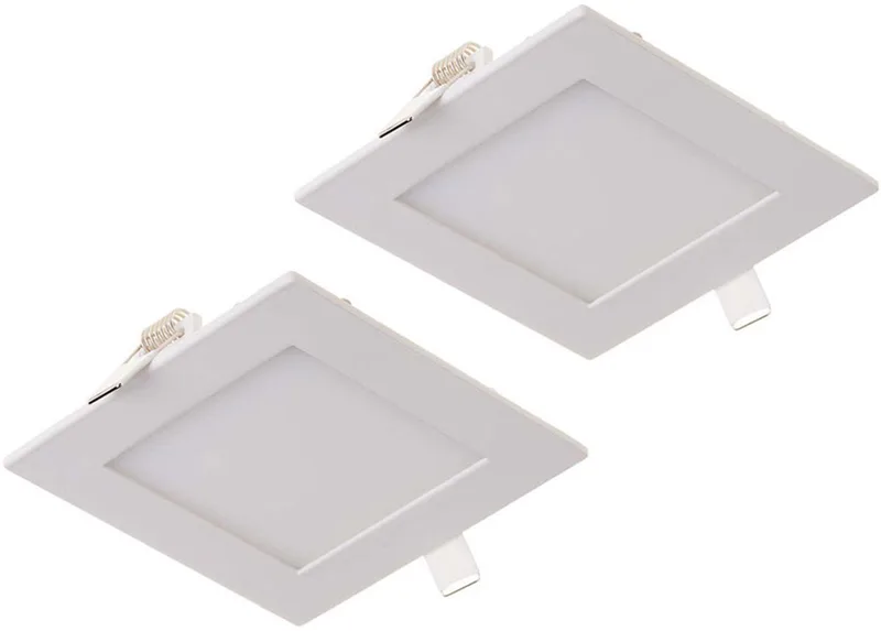 LED inbouwspot vlak LED inbouwpaneel LED plafondlamp wit, aluminium, 3W 130lm warm wit, LxBxH 8,4x8,4x1,2cm, set van 2 von V-TAC in Weiß – Produktfoto