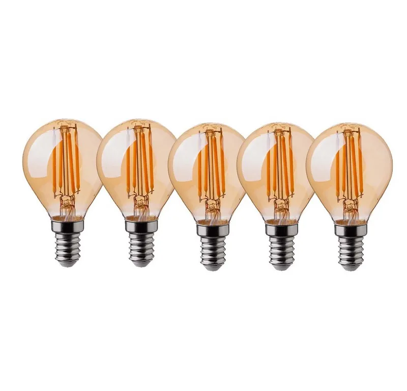 LED-Leuchtmittel 4 W E14 Edison LED Vintage Filament Glühbirne Birne Leuchtmittel Retro, 5 St., Warmweiß, Mini Lampe getöntes Glas 350 Lumen warmes licht 5er Set de V-TAC – photo produit