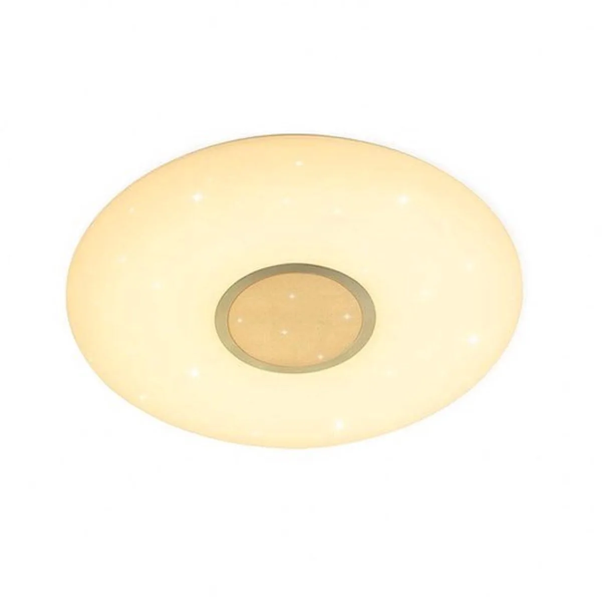 LED plafondlamp met afstandsbediening dimbare CCT kleurverandering woonkamerverlichting kristallen ster effect, wit, timer, 60W 6000Lm warm-koud wit, D 49,3 cm de V-TAC en Blanc – photo produit