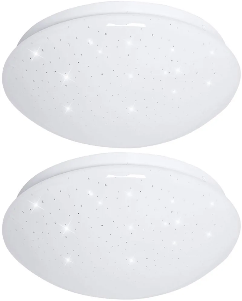 LED plafondlamp Plafondlamp Woonkamerlamp Eetkamerlamp Slaapkamerlamp Sterrenhemel effect, metaal kunststof wit, 8W 560Lm 4000K neutraal wit, D 21,5 cm, set van 2 de V-TAC en Blanc – photo produit