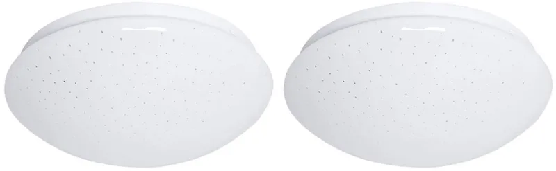 LED plafondlamp Plafondlamp Woonkamerlamp Keukenlamp, sterrenhemel, metaal kunststof, wit, 12 watt 840 lumen neutraal wit, D x H 26 x 9,2 cm, set van 2 fra V-TAC i Hvid – produktbillede
