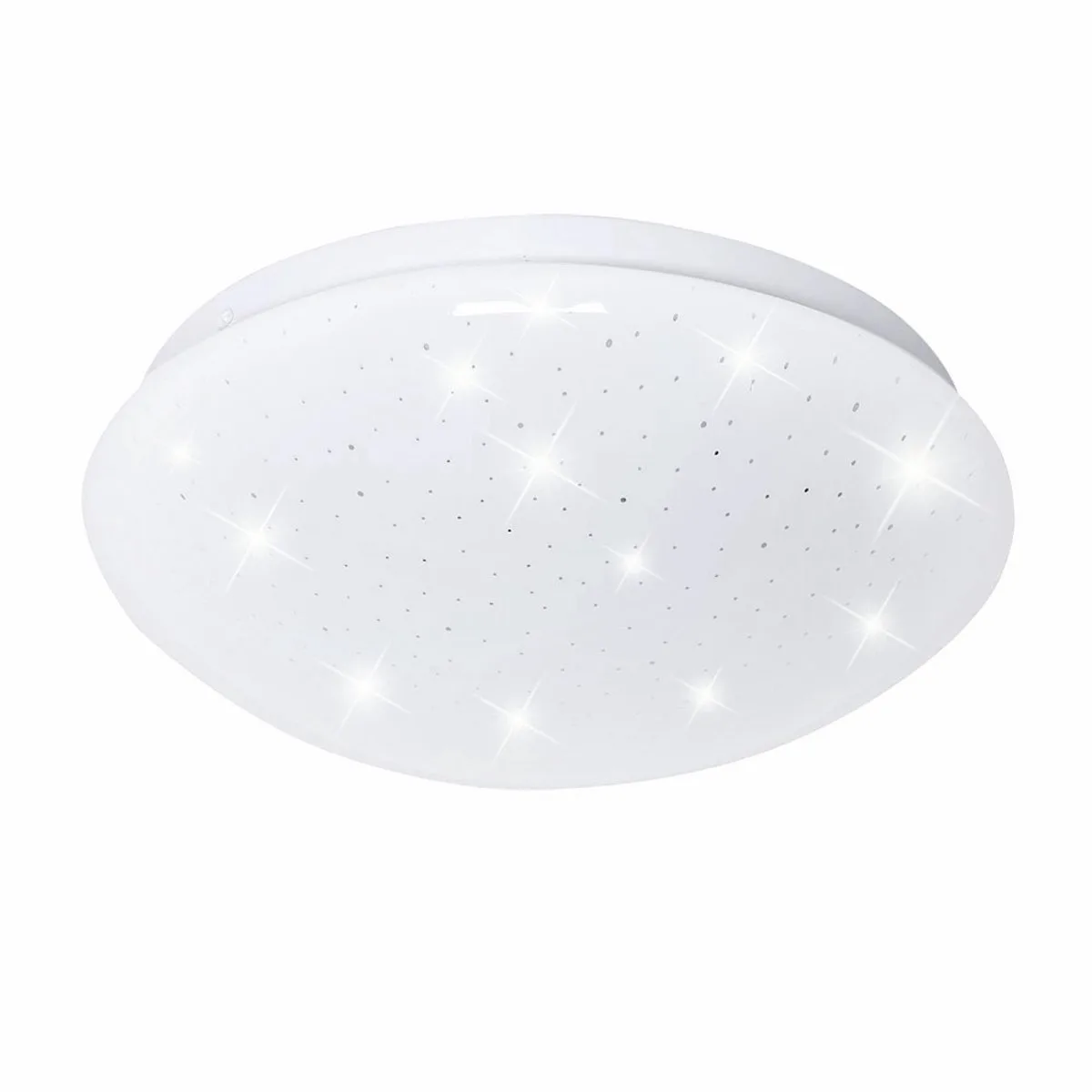 LED plafondlamp Plafondlamp Woonkamerlamp rond wit met ster effect, metaal kunststof, 1x LED 8W 560 lm warm wit, DxH 21,5x7,8 cm de V-TAC en Blanc – photo produit