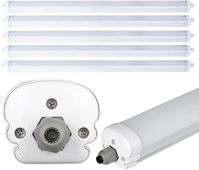 LED plafondlamp vochtbestendig LED garageverlichting LED buis, serieschakeling, spatwaterdicht, 1x LED 36W 4320lm neutraal L 120 cm, set van 6 von V-TAC in Weiß – Produktfoto