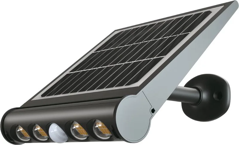Solar Verlichting Wandlampen 8W 950lm 3000K IP65 6844 de V-TAC en Noir – photo produit