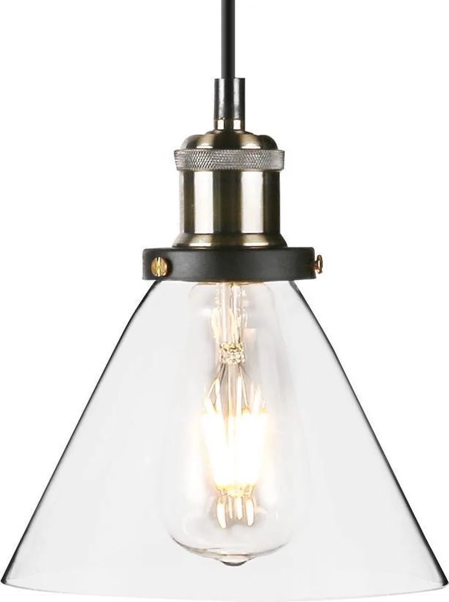 Vintage Glass - Hanglamp - Kegel - 1 Lichts - Ø18cm by V-TAC in Transparent – product photo