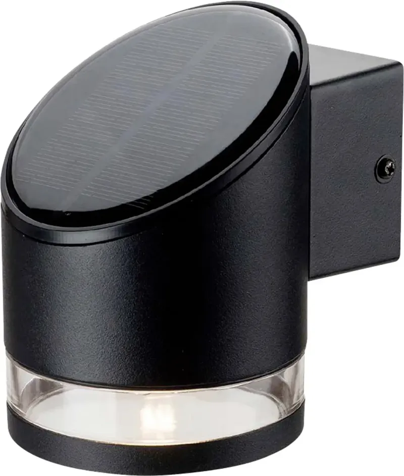 VT-1138 10384 Applique solaire extérieure 1 W Couleur déclairage (ampoule LED): blanc chaud de V-TAC en Noir – photo produit