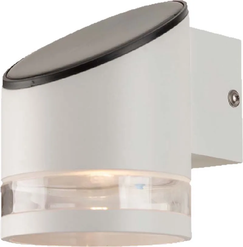 VT-1138-W Solar Wandlamp - IP54 - Witte Lamp - 70 Lumen - 3000K från V-TAC i Vit – produktbild