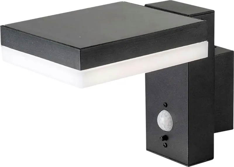 VT-1147 10402 Applique solaire extérieure 5.5 W Couleur déclairage (ampoule LED): blanc chaud de V-TAC en Noir – photo produit