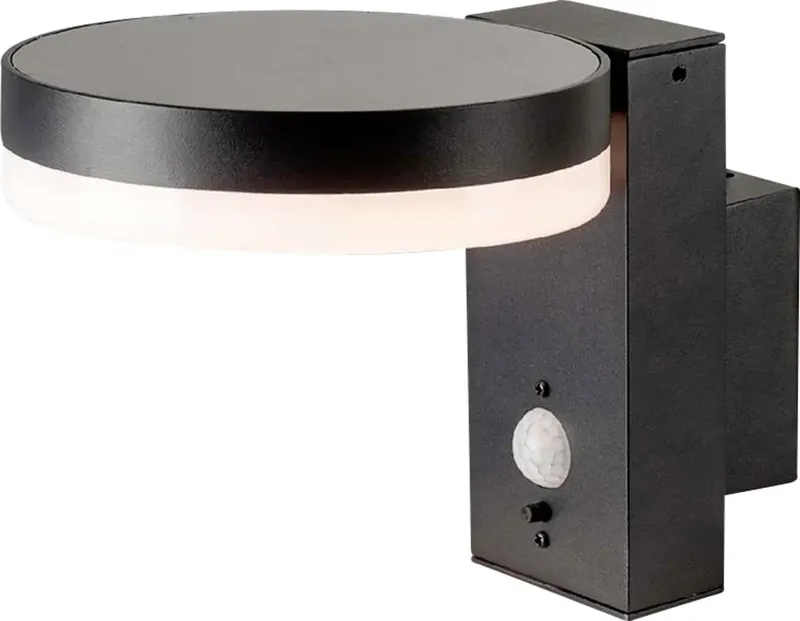 VT-1147 23016 Wandlamp op zonne-energie 5.5 W Lichtkleur (naam): Warmwit från V-TAC i Svart – produktbild
