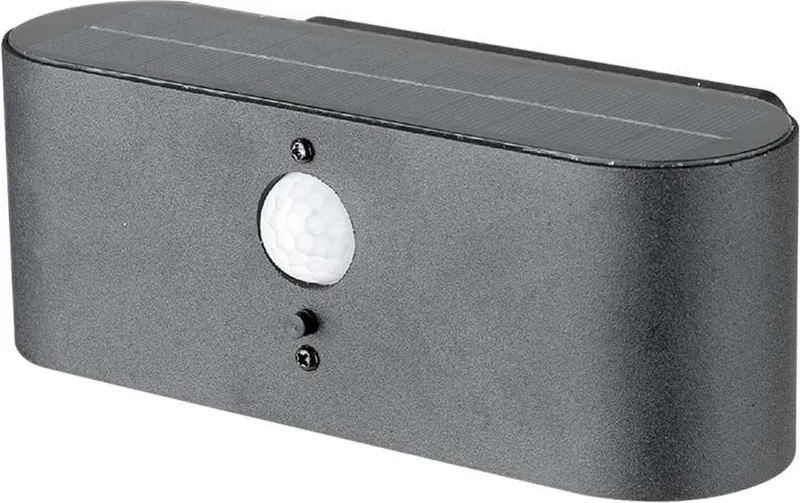 VT-1148 Solar Verlichting Wandlampen 5W 100lm 3000K IP54 Zwart VT-1148 de V-TAC en Anthracite – photo produit