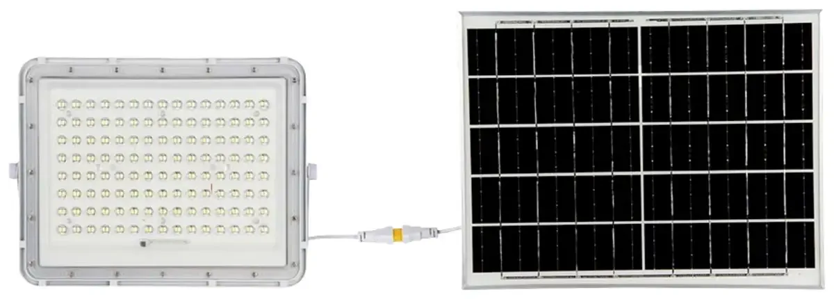 VT-180W-W 7846 Projecteur déclairage LED, Panneau solaire 20 W Couleur déclairage (ampoule LED): neutre de V-TAC en Blanc – photo produit