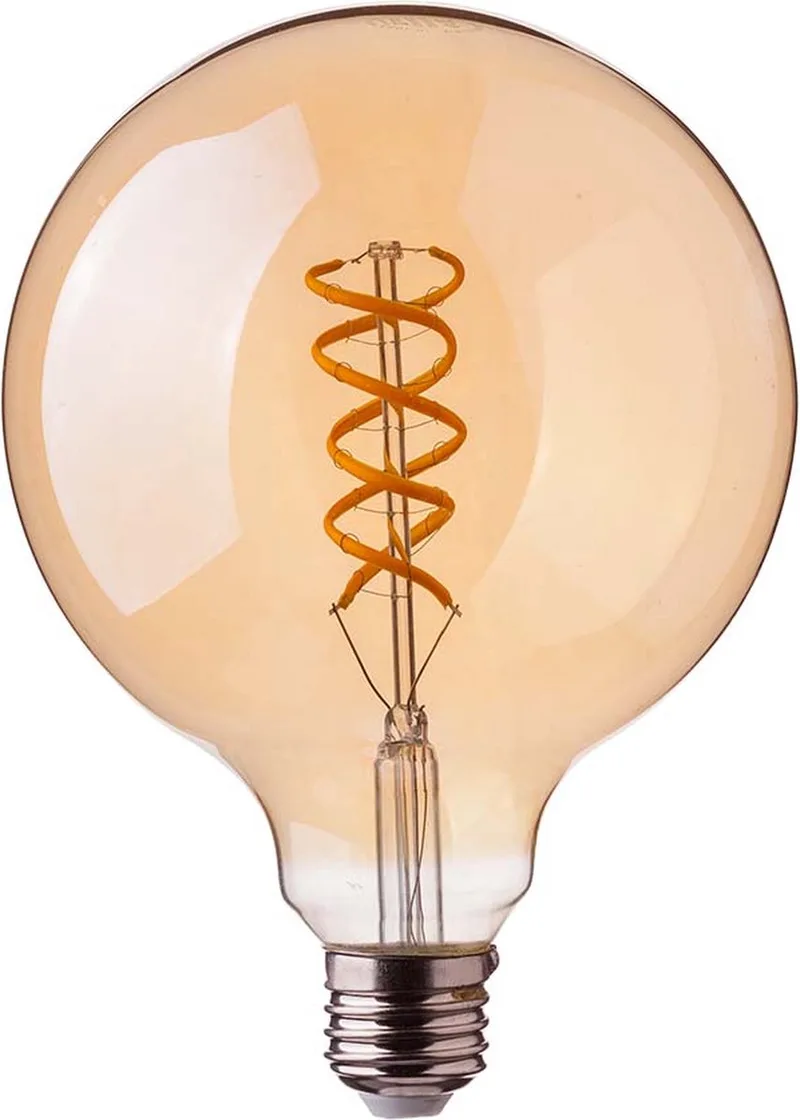 VT-2075-N LED Lamp - G95 Bol - E27 Houder - IP20 - Amber - 5W- 300 Lumen - 1800K fra V-TAC – produktbillede