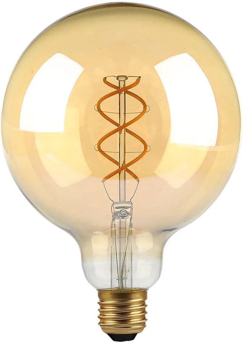 VT-2085-N LED Lamp - G125 Bol - E27 Houder - IP20 - Amber - 5W- 300 Lumen - 1800K fra V-TAC – produktbillede