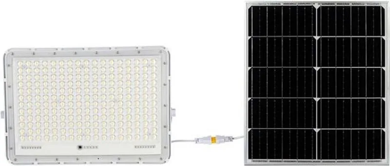 VT-240W-W 7848 LED-Flutlichtstrahler, Solarmodul 30 W Leuchtfarben: Neutralweiß von V-TAC in Weiß – Produktfoto