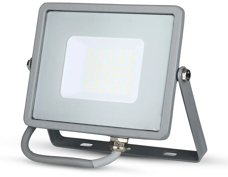 VT-30-G LED Schijnwerper - Samsung - IP65 Waterdicht - 30W - 2400 Lumen - 6400K fra V-TAC i Grå – produktbillede