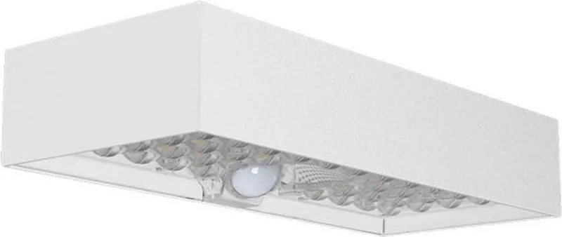 VT-406S-W Sensor Solar Wandlamp - IP65 Waterdicht - Witte behuizing - 900 Lumen - 4000K de V-TAC en Blanc – photo produit