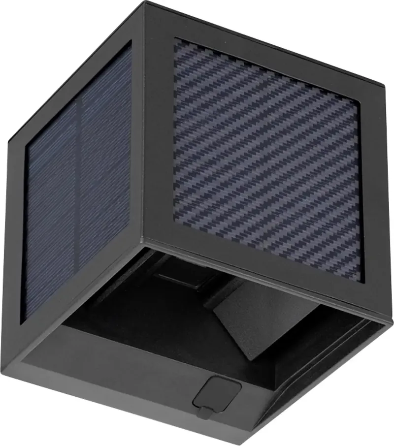 VT-408CCT-B 24293 Wandlamp op zonne-energie met bewegingsmelder LED 9 W från V-TAC i Svart – produktbild
