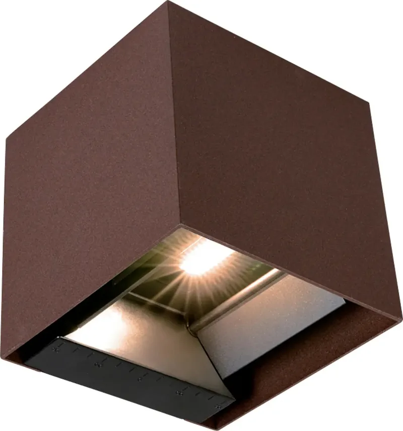 VT-409CCT-C 23824-1 Wandlamp op zonne-energie met bewegingsmelder LED 9 W de V-TAC en Roest-bruin – photo produit