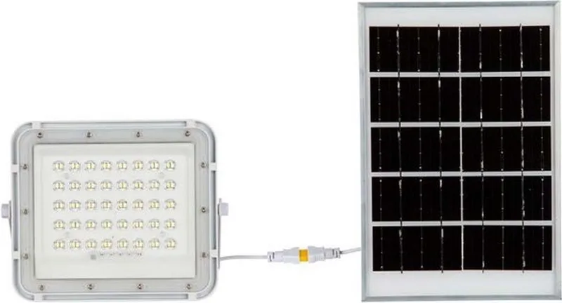 VT-40W 7839 LED-Flutlichtstrahler, Solarmodul 6 W Leuchtfarben: Kaltweiß von V-TAC in Weiß – Produktfoto