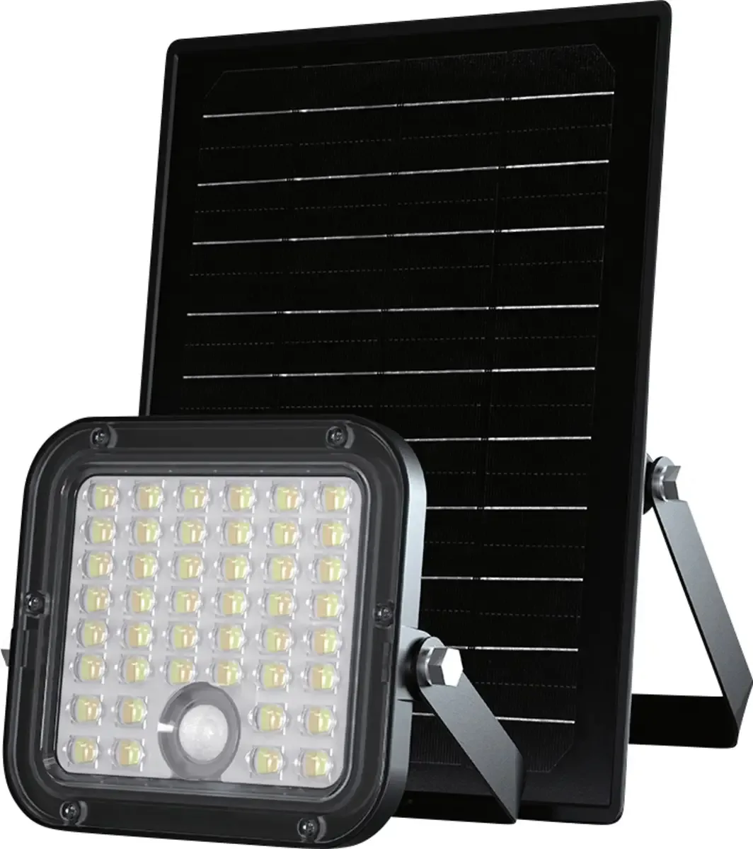 VT-432CCT 24277 Solcellsdriven strålkastare 30 W Ljusfärg: Neutralvit, Vit von V-TAC in Schwarz – Produktfoto