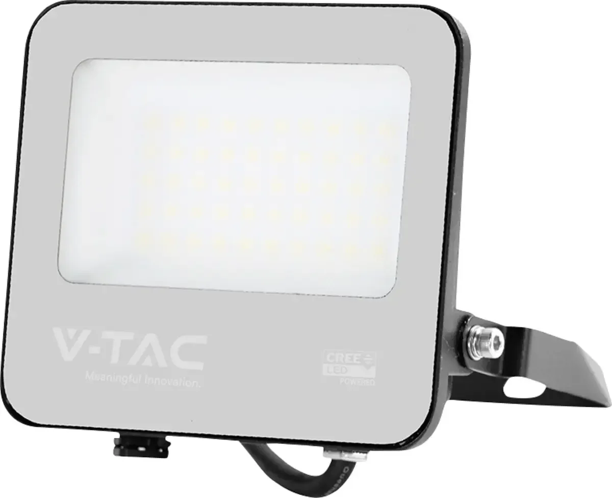 VT-44033 231976 Projecteur déclairage LED CEE: D (A - G) 30 W Couleur déclairage (ampoule LED): blanc neutre de V-TAC en Noir – photo produit