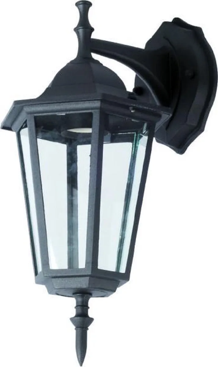 VT-750-B Wandlamp Buiten - Omlaag - E27 Houder - IP44 - Mat Zwart fra V-TAC i Matzwart – produktbillede