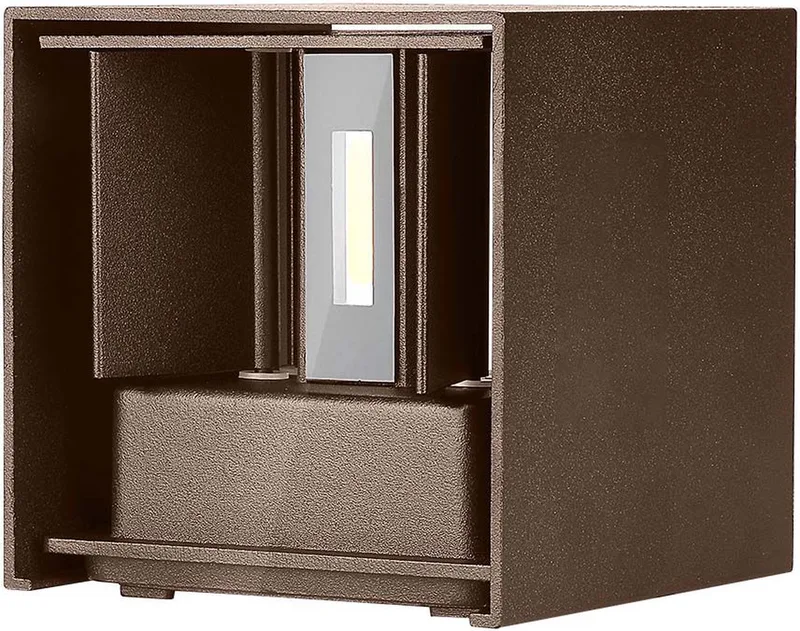 VT-759-12-C LED Vierkante Wandlamp - Bridgelux - IP65 Waterdicht - 11W - 1360 Lumen - 3000K van V-TAC in Corten – productfoto