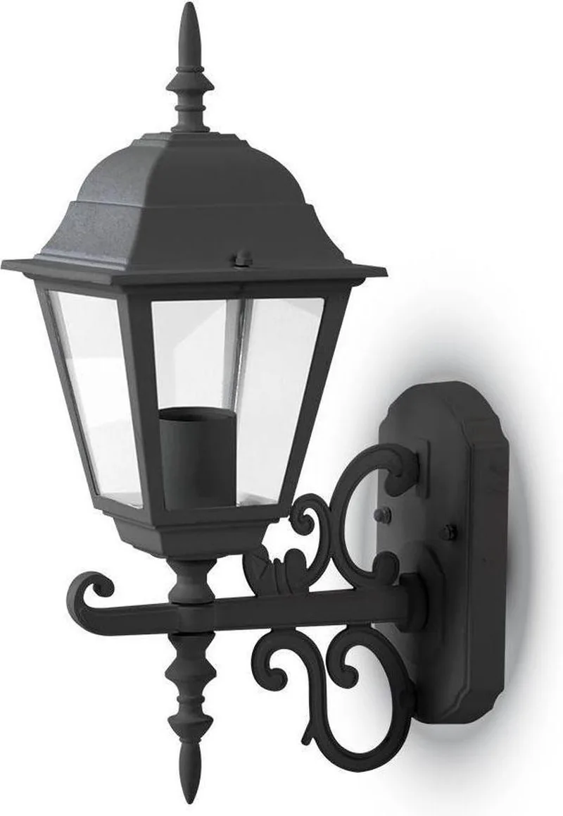 VT-760-B Wandlamp Buiten - Omhoog - E27 Houder - IP44 - Mat Zwart by V-TAC in Matzwart – product photo