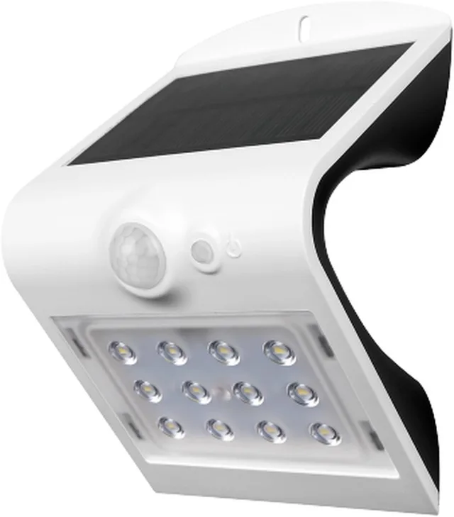 VT-767-2-W Solar Wandlamp - IP65 Waterdicht - Wit - 1.5W - 220 Lumen - 4000K