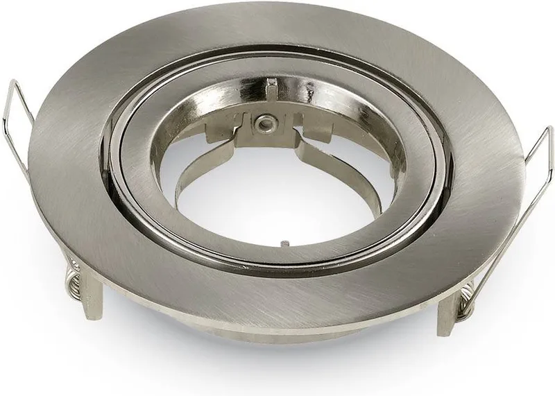 VT-775-SN LED Inbouwspot - GU10 - IP20 - Nikkel glans by V-TAC in Satijn Nikkel – product photo
