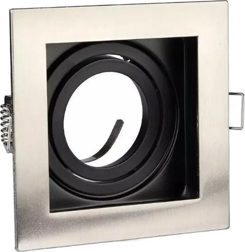VT-781SQ-SN LED Inbouwspot - GU10 - IP20 - Nikkel glans van V-TAC in Satijn Nikkel – productfoto